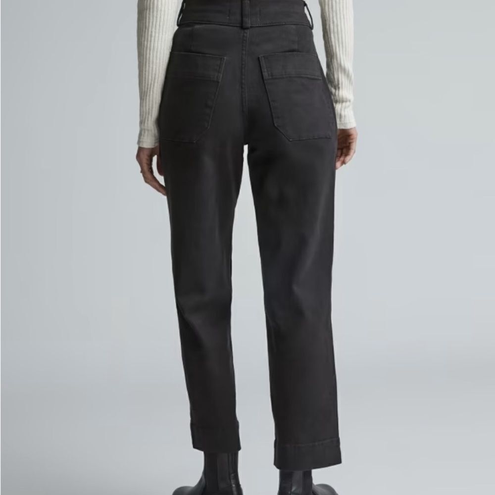 NWT Everlane The Organic Straight Leg Crop Pant Black Size 0 Sustainable - Picture 4 of 4